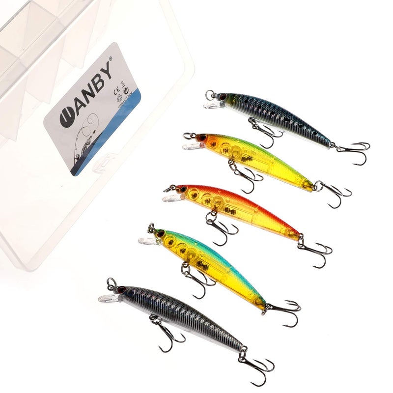 WANBY Proven Explosive Color Special Minnow Swimbait Vibrating Jigging Freshwater Saltwater Fishing Lures with Hook Fishing Tackle for Trout Bass Salmon - Image 3